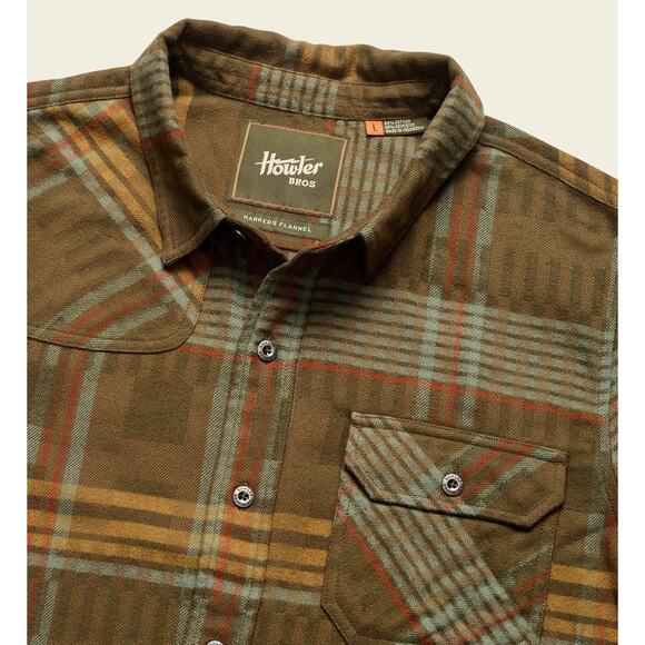 Howler Brother's Hawker’s Flannel Conor Plaid Forage 2XL XXL $89 NEW NWT Gaucho - Picture 1 of 10
